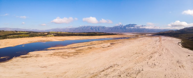 dry theewaterskloof dam near Capetown South Africa