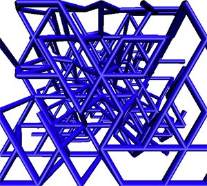 A digital rendering of a filament network