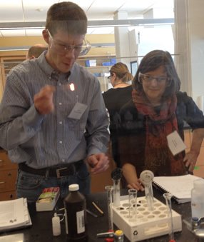 SU's green chemistry workshop attracted teachers from as far away as Jefferson and Steuben counties. 