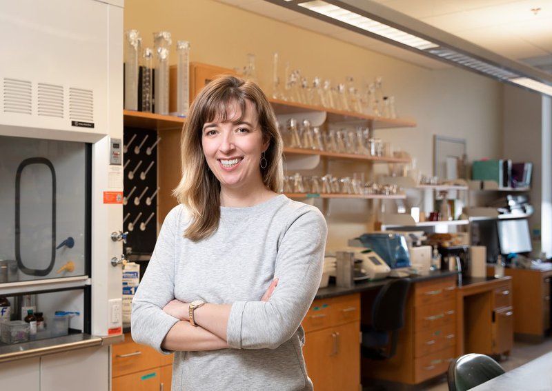 Heidi Hehnly in a lab.