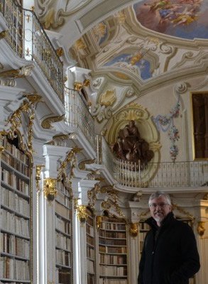 Watts in the baroque library of Admont monastery in Austria