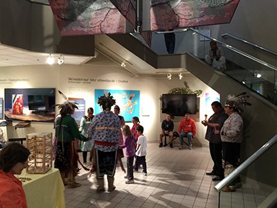 Haudenosaunee and visitors at Skä·noñh: Great Law of Peace Center​