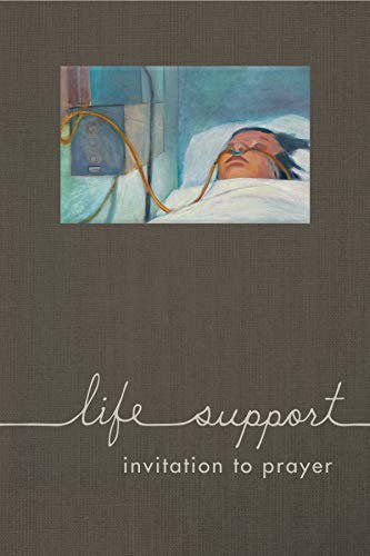 Book cover has a drawing of a child hooked to a ventilator and the title in a cursive script.