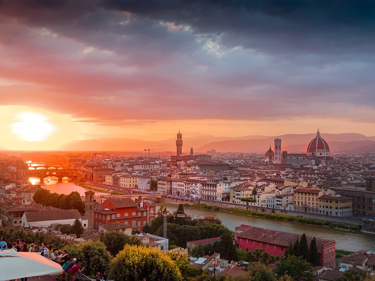 Sunset over Florence.