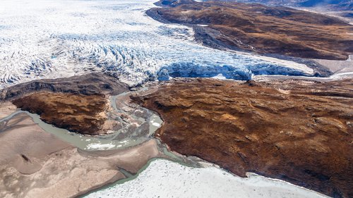 retreating glacier.