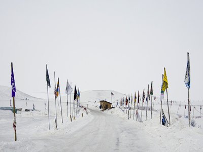 Entrance to Standing Rock's Oceti Sakowin camp (Shutterstock Inc.) 