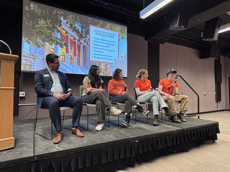 student ambassadors on stage