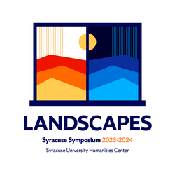 Colorful graphic with the title "Landscapes".