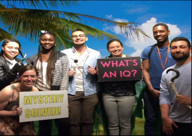 seven students posing